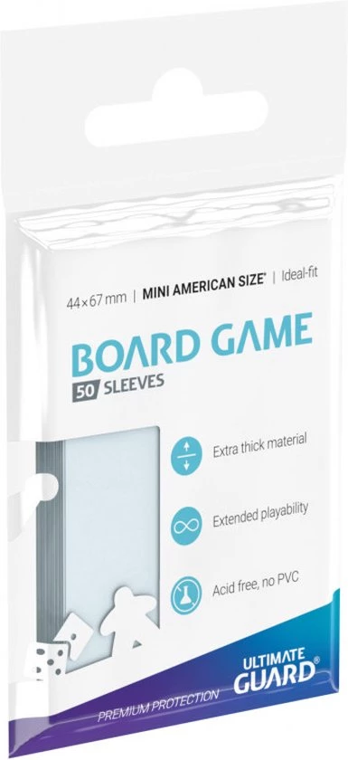 Ultimate Guard Premium Boardgame Sleeves Mini American (50) (44x67mm) - Afbeelding 2