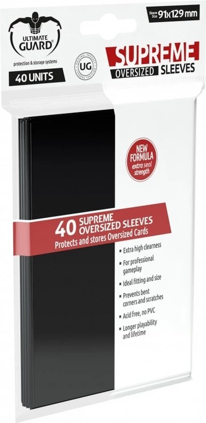 Ultimate Guard Supreme Sleeves Oversized Black (40)