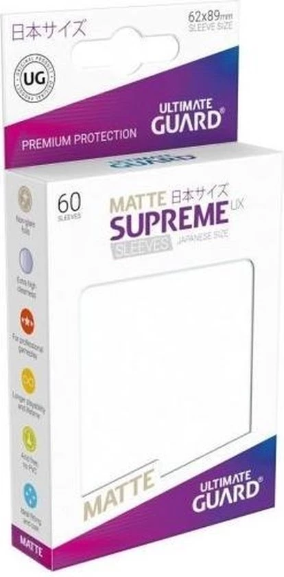 Weta Figures Ultimate Guard Supreme UX Sleeves Japanese Size Matte White (60)