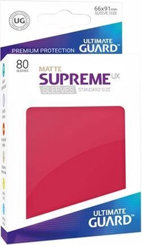 Ultimate Guard Supreme UX Sleeves Standard Size Matte Red (80)