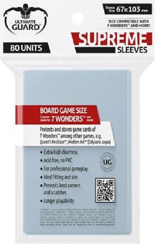 Ultimate Guard 80 Supreme Boardgame Sleeves 7 Wonders (67x103mm)