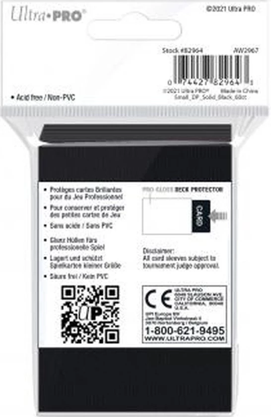 Asmodee Sleeves Small Black 60 D10 - Afbeelding 3