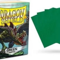 Asmodee 100 Hoesjes Dragon Shield MATTE Green Standaard Maat Card Sleeves