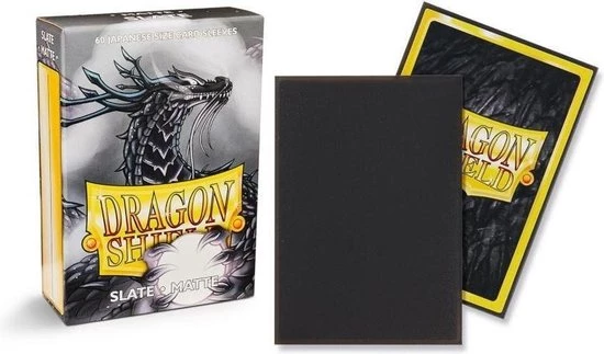 Asmodee Dragon Shield Japanese Matte Sleeves - Slate (60 Sleeves)