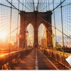 Lapi Toys Trend24 - Behang - Brooklyn Bridge - Vliesbehang - Fotobehang - Behang Woonkamer - 250x175x2 Cm - Incl. Behanglijm