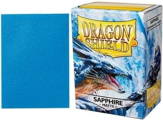 Asmodee 100 Hoesjes Dragon Shield Matte Sapphire Standaard Maat Card Sleeves
