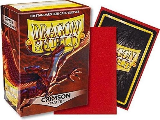 Asmodee Dragon Shield Card Sleeves: Standard Matte Crimson (63x88mm) - 100 Stuks - Afbeelding 3