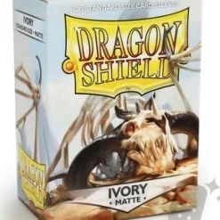 Asmodee 100 Hoesjes Dragon Shield MATTE Ivory Standaard Maat Card Sleeves