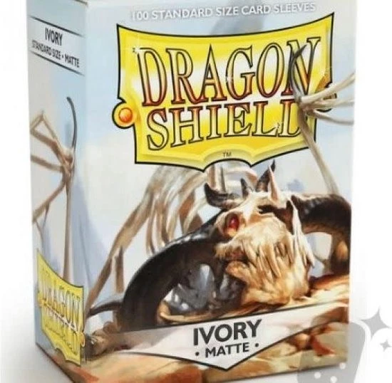 Asmodee 100 Hoesjes Dragon Shield MATTE Ivory Standaard Maat Card Sleeves