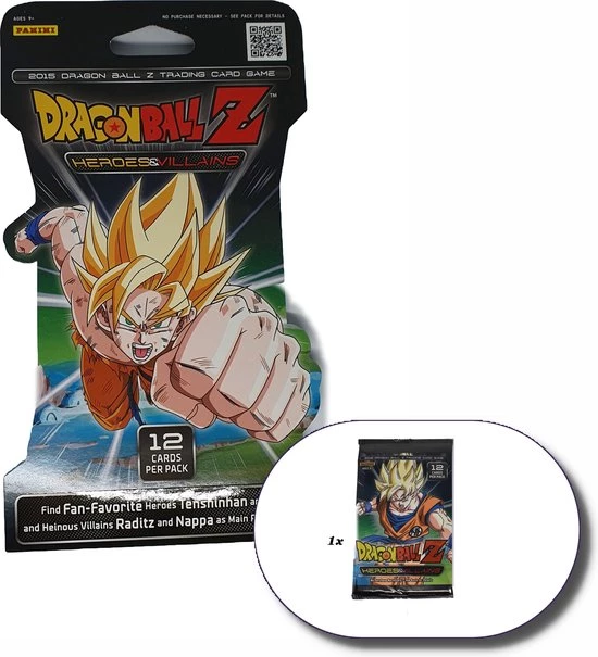 Dragon Ball Z Heroes & Villains Booster Blister 12 Kaarten Panini