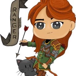 EG000 Chibi Ranger Postcard D And D
