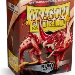 Arcane Tinmen Dragon Shield Standard Sleeves Matte - Ruby Rood (100 Ct ) In Box