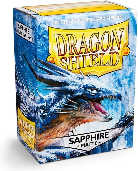 Asmodee 100 Hoesjes Dragon Shield Matte Sapphire Standaard Maat Card Sleeves - Afbeelding 3