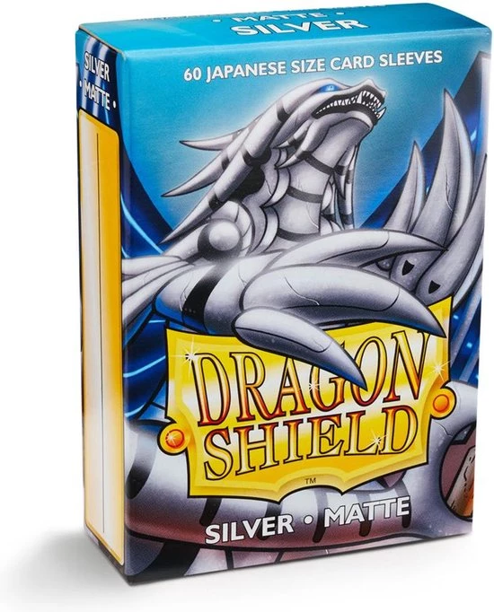 Asmodee Dragon Shield Card Sleeves: Japanese Matte Silver (59x86mm) - 60 Stuks