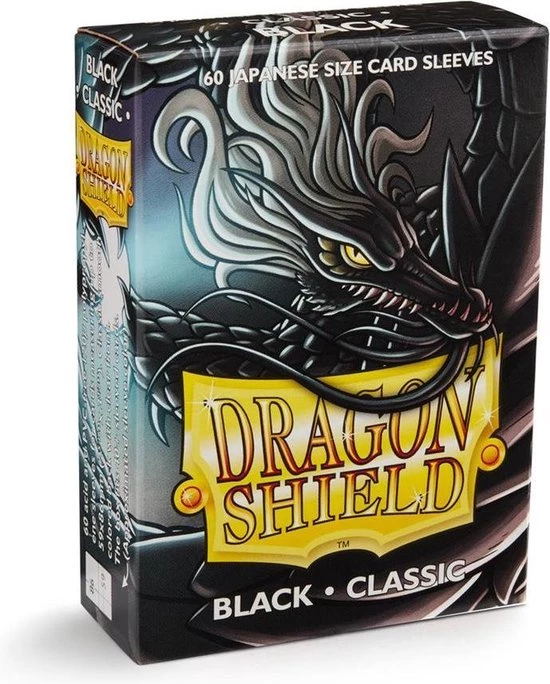Asmodee Dragon Shield Card Sleeves: Japanese Classic Black (59x86mm) - 60 Stuks