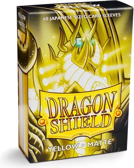 Asmodee Dragon Shield Card Sleeves: Japanese Matte Yellow (59x86mm) - 60 Stuks