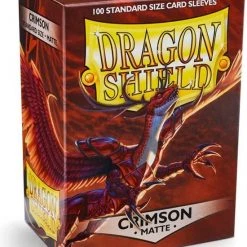 Asmodee Dragon Shield Card Sleeves: Standard Matte Crimson (63x88mm) - 100 Stuks