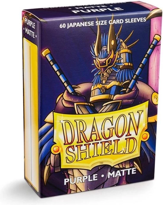Arcane Tinmen Dragon Shield Card Sleeves: Japanese Matte Purple (59x86mm) - 60 Stuks