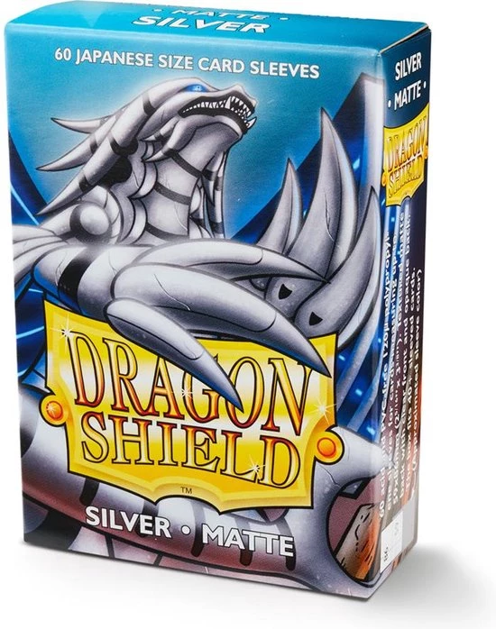 Asmodee Dragon Shield Card Sleeves: Japanese Matte Silver (59x86mm) - 60 Stuks - Afbeelding 3