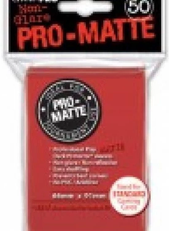 Ultrapro Speelgoed | Kaartspel - Sleeves Pro-Matte Red D12 - Afbeelding 2