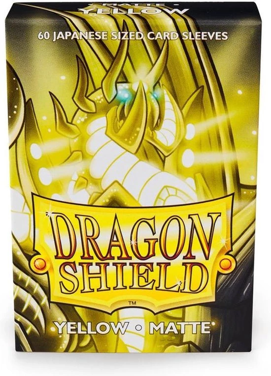 Asmodee Dragon Shield Card Sleeves: Japanese Matte Yellow (59x86mm) - 60 Stuks - Afbeelding 2