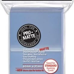 Asmodee Ultra Pro-Matte Board Game Sleeves: Standard Clear (66x91mm) - 100 Stuks